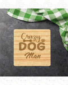Crazy Dog Lady (Single Coaster) by GAlloway Crafts