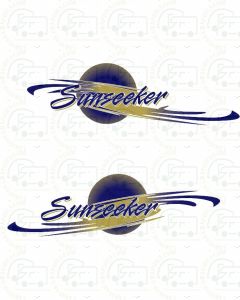 CG Elddis Sunseeker Swoosh Blue and Gold (pair)
