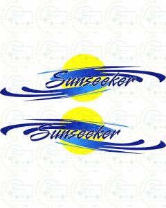 Elddis Sunseeker Swoosh Blue and Yellow (pair)