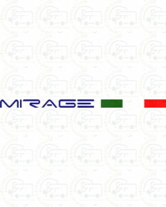 Mirage Lettering (Small version) and Flag Graphic decal sticker