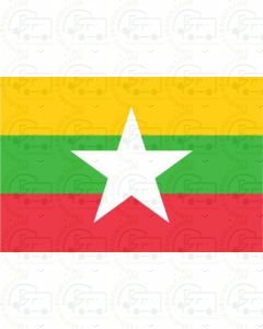 Myanmar Flag Sticker