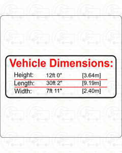 Vehicle Height Sticker