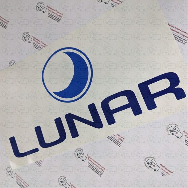 Lunar Logo Two Colour Oblong sticker