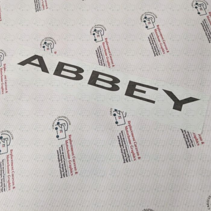 Abbey caravan sticker 