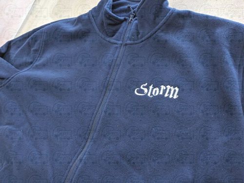 Embroidered fleece boat name