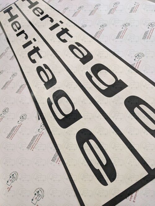 Fleetwood Heritage caravan lettering sticker