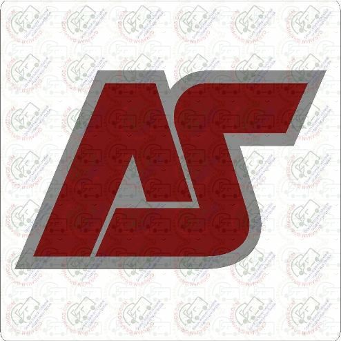 Autosleeper AS Caravan Sticker Two colour silver & burgundy CG