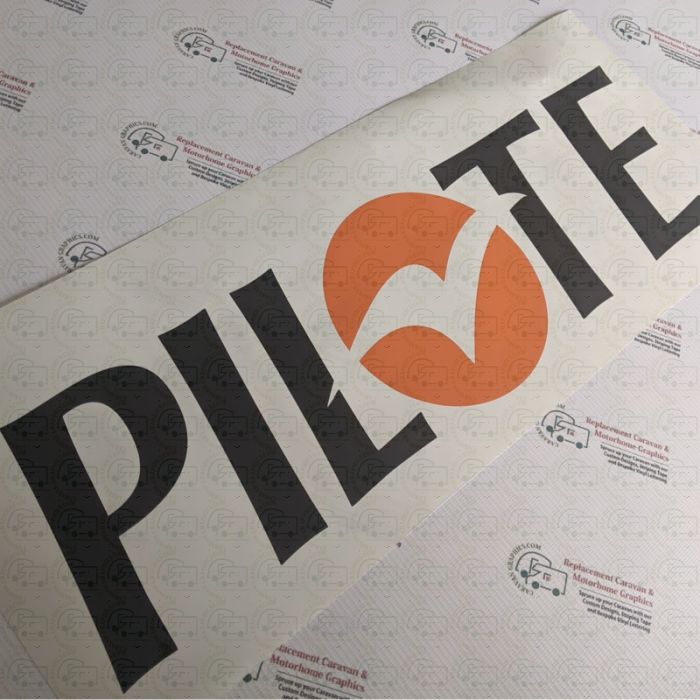 Pilote orange motor home sticker