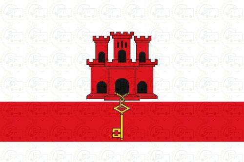 Gibraltar Flag Sticker