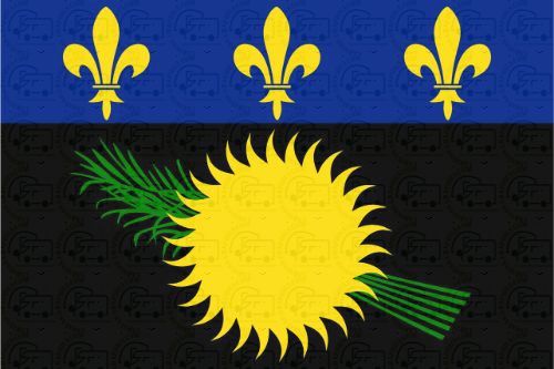 Guadeloupe Flag Sticker