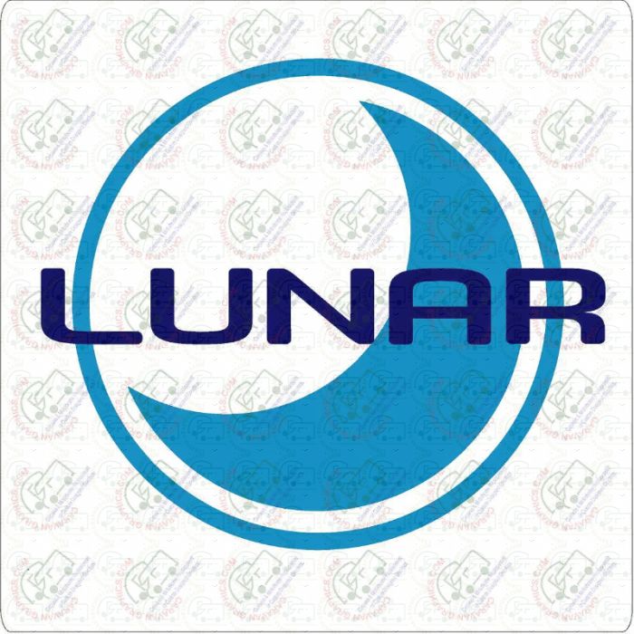 Lunar Logo Two Colour Circle sticker