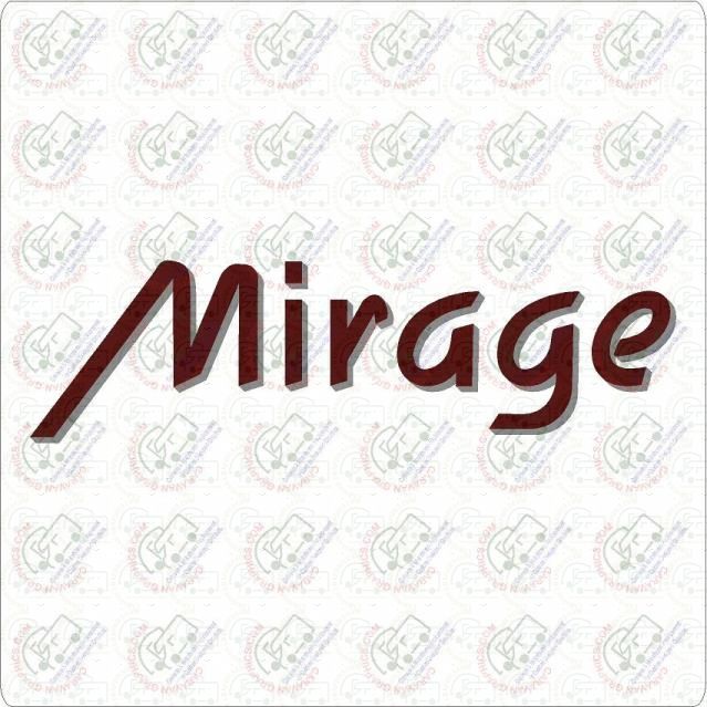 Mirage Two Colour Lettering by CaravanGraphics.com