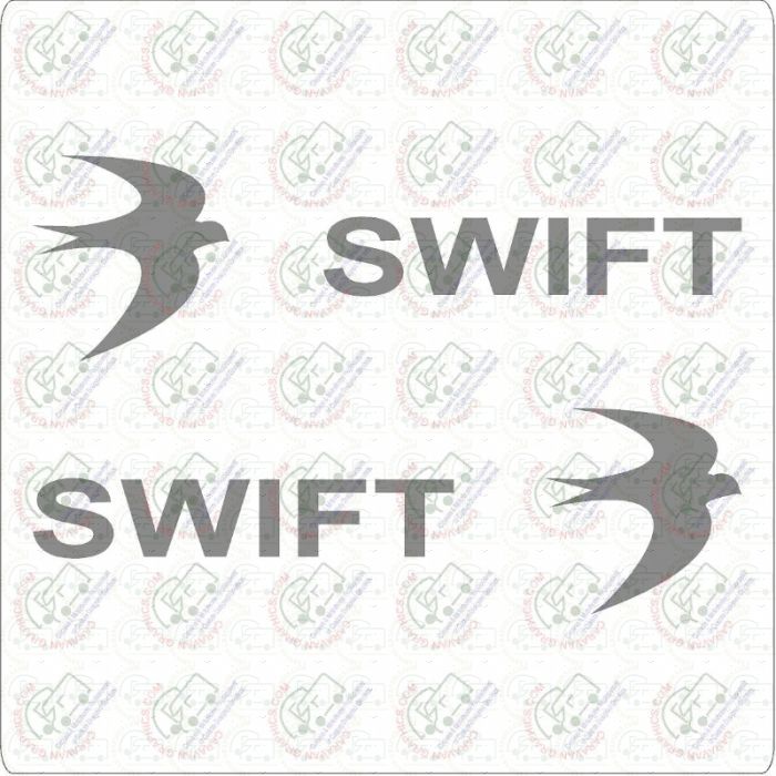 Swift with Birds Caravan Sticker