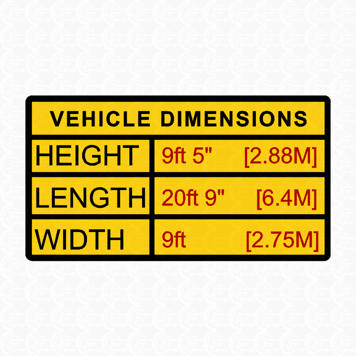 New Product - vehicle height sticker